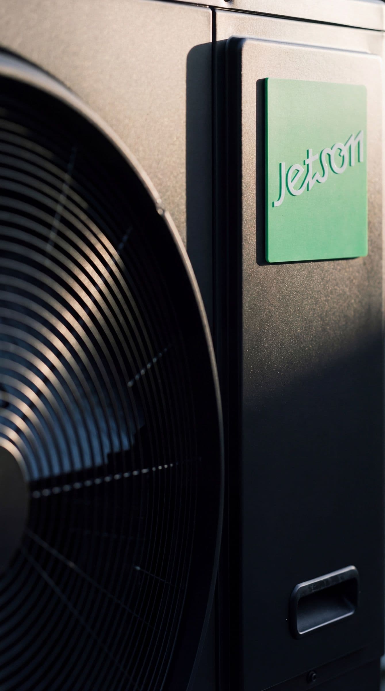 Close-up macro shot of the Jetson Air heat pump