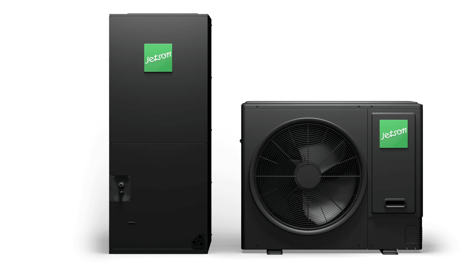 A Jetson Air indoor unit beside its outdoor unit
