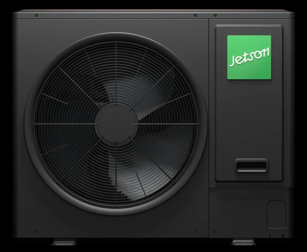 A Jetson Air indoor unit beside its outdoor unit
