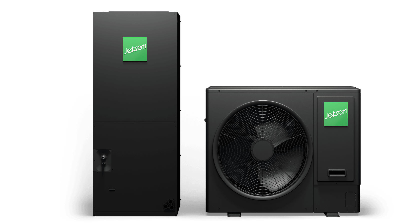 A Jetson Air indoor unit beside its outdoor unit